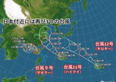 台風11号と複数台風の影響によるお荷物の遅延について